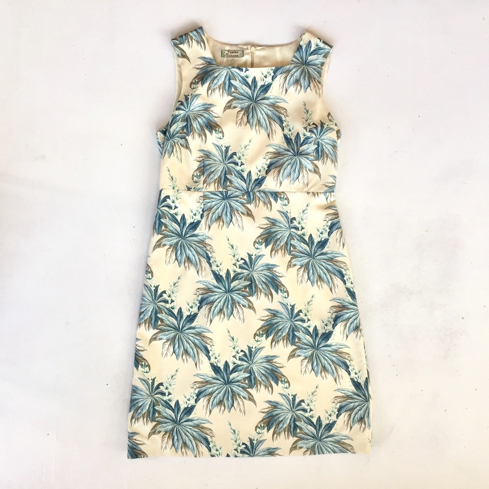 Tommy Bahama silk palm tree sheath dress Size 8